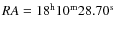 $RA=18^{\rm h}10^{\rm m}28.70^{\rm s}$