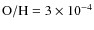 ${\rm O/H} = 3 \times 10^{-4}$