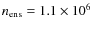 $n_{\rm ens}=1.1\times 10^{6}$