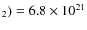 $_{2})= 6.8\times10^{21}$