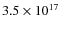 $3.5 \times 10^{17}$