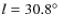 $l =30.8\hbox{$^\circ$ }$