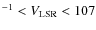$^{-1} < V_{\rm LSR} < 107$