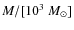 $M/{[{10^3~M_{\odot}}]}$