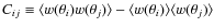 $C_{ij}\equiv\langle w(\theta_i) w(\theta_j)\rangle-\langle w(\theta_i) \rangle \langle w(\theta_j)\rangle$