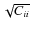 $\sqrt{C_{ii}}$