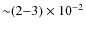 ${\sim}(2{-}3)\times 10^{-2}$