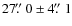 $27\hbox{$.\!\!^{\prime\prime}$ }0 \pm 4\hbox{$.\!\!^{\prime\prime}$ }1$