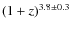 $(1+z)^{3.8\pm 0.3}$