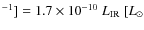 $^{-1}] = 1.7 \times 10^{-10}~L_{\rm IR}~[L_{\odot}$