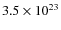 $3.5 \times 10^{23}$