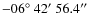 $-06\hbox {$^\circ $ }42\hbox {$^\prime $ }56.4\hbox {$^{\prime \prime }$ }$
