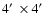 $4\hbox{$^\prime$ }\times4\hbox{$^\prime$ }$