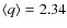 $\langle q\rangle=2.34$