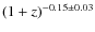 $(1+z)^{-0.15\pm0.03}$