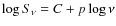 $\log S_{\nu} = C + p\log\nu$