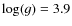 $\log({g}) = 3.9$