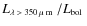 $\mbox{$L_{\mbox{\tiny$\lambda> 350~\mu$ m}}$ }/\mbox{$L_{\mbox{\tiny bol}}$ }$