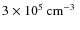 $3\times 10^5\hbox{\kern 0.20em cm$^{-3}$ }$