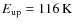$E_{\rm up}= 116\hbox{\kern 0.20em K}$