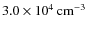 $3.0\times 10^4\hbox{\kern 0.20em cm$^{-3}$ }$