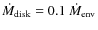 $\dot{M}_{\rm disk}=0.1~\dot{M}_{\rm env}$