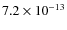 $7.2 \times 10^{-13}$