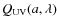 $Q_{\rm UV}(a,\lambda)$