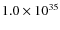 $1.0\times10^{35}$