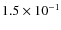 $1.5\times10^{-1}$
