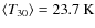 $\langle T_{30}\rangle=23.7~{\rm K}$