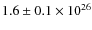 $1.6\pm0.1\times10^{26}$