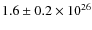 $1.6\pm0.2\times10^{26}$