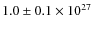 $1.0\pm0.1\times10^{27}$