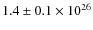 $1.4\pm0.1\times10^{26}$