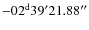 ${-}02^{\rm d}39'21.88''$