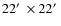 $22\hbox{$^\prime$ }\times22\hbox{$^\prime$ }$