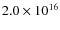 $2.0\times10^{16}$