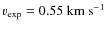 $v_{\rm exp} = 0.55~\mbox{km~s$^{-1}$ }$