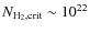 $N_{\rm H_2, crit} \sim 10^{22}$
