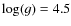 $\log(g)=4.5$