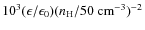 $10^{3} (\epsilon/\epsilon_0)(n_{\rm H}/50~\ifmmode{{\rm cm}^{-3}}\else{${\rm cm}^{-3}$ }\fi)^{-2}$