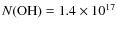 $N({\rm OH})=1.4 \times 10^{17}$