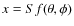 $x = Sf(\theta,\phi)$