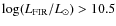$\log(L_{\rm FIR}/L_{\odot}) > 10.5$