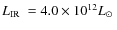 $\relax
\mbox{$L_{\rm IR}$ }=4.0\times 10^{12}\mbox{${L}_{\odot}$ }$