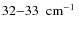 $32{-}33\mbox{$\;$ cm$^{-1}$ }$