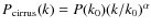 $P_{\rm {cirrus}}(k)=P(k_0)(k/k_0)^{\alpha}$