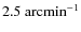 $2.5~{\rm{arcmin^{-1}}}$