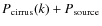 $P_{\rm {cirrus}}(k) + P_{\rm {source}}$
